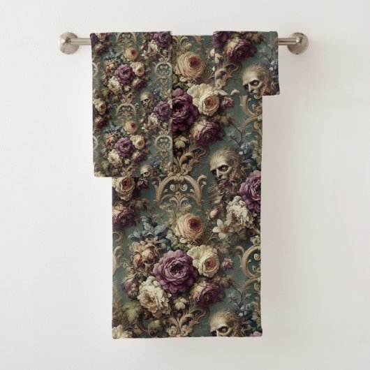 Gilded Unease - Gothic Viktorianisch Badhandtuch Set (Insitu)
