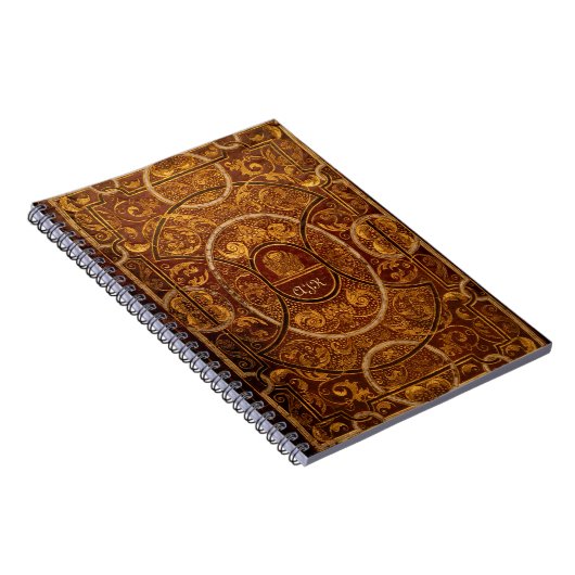 Gilded Vintag Book Monogram Goth Notizblock (Rechte Seite)