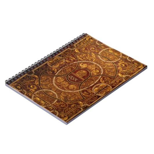 Gilded Vintag Book Monogram Goth Notizblock (Linke Seite)