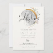 Gilded Wildblume Moon Brautparty Einladung (Vorderseite)