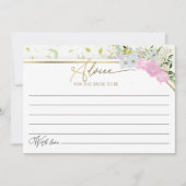 Gilded Wildblume Spring Brautparty Advisor Card Einladung (Vorderseite)
