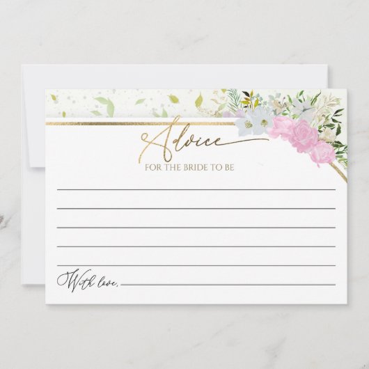 Gilded Wildblume Spring Brautparty Advisor Card Einladung (Vorderseite)
