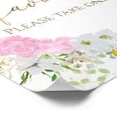 Gilded Wildblume Spring Brautparty Favorit Sign Poster (Ecke)