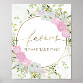 Gilded Wildblume Spring Brautparty Favorit Sign Poster (Vorne)