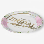 Gilded Wildblume Spring Brautparty Pappteller (Schrägansicht)