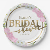 Gilded Wildblume Spring Brautparty Pappteller (Vorderseite)