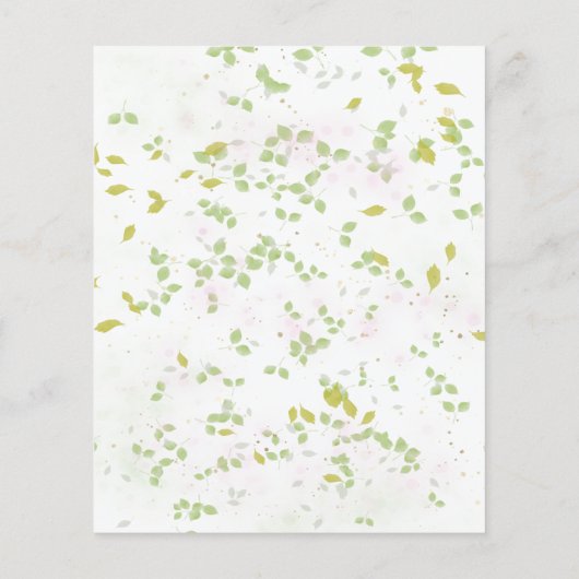 Gilded Wildblume Spring Bridal Brunch Einladung (Rückseite)