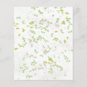 Gilded Wildblume Spring Bridal Dusche Einladung (Rückseite)