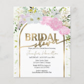 Gilded Wildblume Spring Bridal Dusche Einladung (Vorderseite)