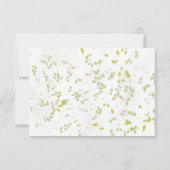 Gilded Wildblume Spring Wedding RSVP Cards (Rückseite)