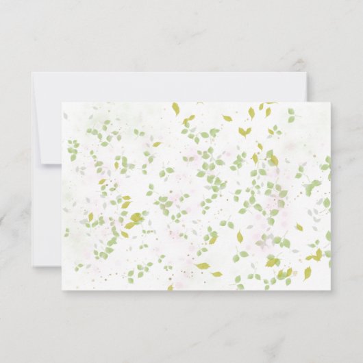 Gilded Wildblume Spring Wedding RSVP Cards (Rückseite)