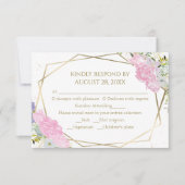 Gilded Wildblume Spring Wedding RSVP Cards Karte (Vorderseite)