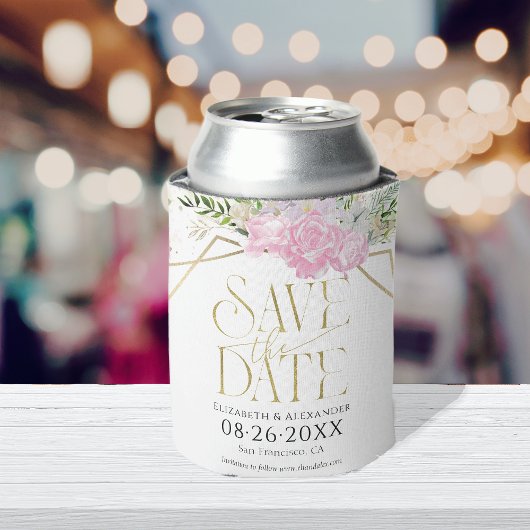 Gilded Wildblume Spring Wedding Save the Date Dosenkühler