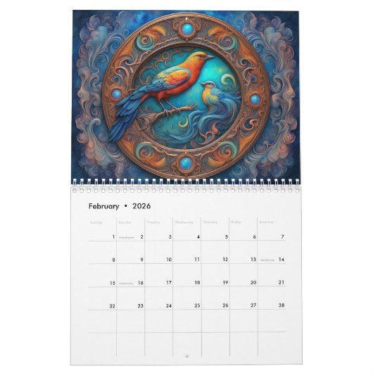 Gilded Wings Calendar Kalender (Feb 2026)