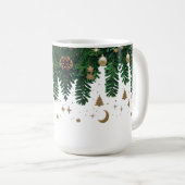 Gilded Winter Foliage Combo Mug - Premium Green Kaffeetasse (VorderseiteRechts)