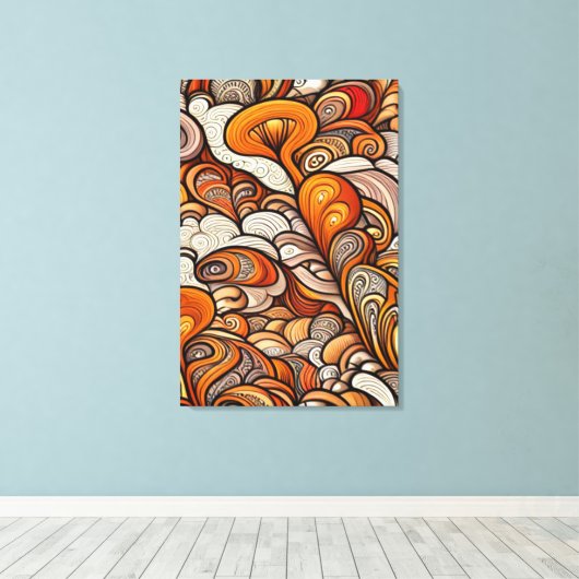 Gilded Wirbel Leinwanddruck (Insitu (Holzboden))