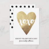 Gilded XOXO Klassenzimmer Valentine - Weiß Einladung (Vorne/Hinten)