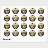 Gilded XOXO Valentine's Day Sticker - Schwarz (Blatt)