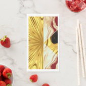 Gilded Zenith: Molten Gold & Deep Crimson High End Serviette (Beispiel)