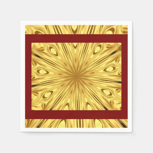 Gilded Zenith Opulent Swirl Crimson Gold Luxury Ac Serviette (Vorderseite)