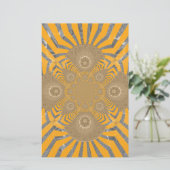 Gilded Zephyr: Eleganz in Golden Yellow & Chrome Briefpapier (Stehend Vorderseite)