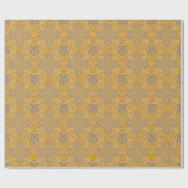 Gilded Zephyr: Eleganz in Golden Yellow & Chrome Geschenkpapier (Flach)