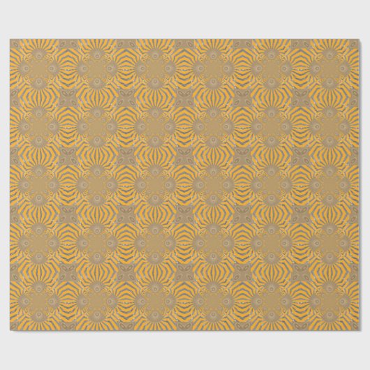 Gilded Zephyr: Eleganz in Golden Yellow & Chrome Geschenkpapier (Flach)