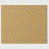 Gilded Zephyr: Eleganz in Golden Yellow & Chrome Geschenkpapier (Flach)
