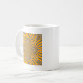 Gilded Zephyr: Eleganz in Golden Yellow & Chrome Kaffeetasse (Vorderseite Links)