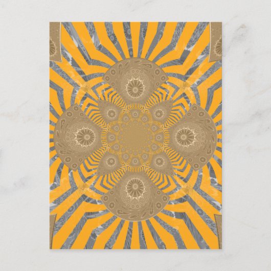 Gilded Zephyr: Eleganz in Golden Yellow & Chrome Postkarte (Vorderseite)