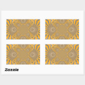 Gilded Zephyr: Eleganz in Golden Yellow & Chrome Rechteckiger Aufkleber (Blatt)