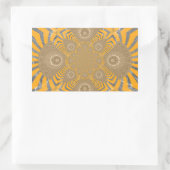 Gilded Zephyr: Eleganz in Golden Yellow & Chrome Rechteckiger Aufkleber (Tasche)