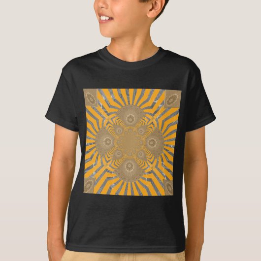 Gilded Zephyr: Eleganz in Golden Yellow & Chrome T-Shirt (Vorderseite)