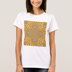 Gilded Zephyr: Eleganz in Golden Yellow & Chrome T-Shirt
