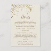 Gildenblumencreme und Gold-Detailkarte Begleitkarte (Vorderseite)