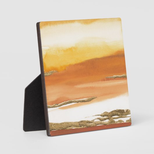 Gildenorange I v2 Abstrakt Print Fotoplatte (Vorderseite)