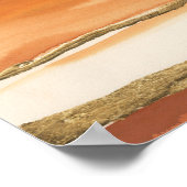 Gildenorange I v2 Abstrakt Print Poster (Ecke)