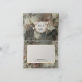 Gildete Blume Rosa Grau Hochzeit Dankeskarte (Innenseite)