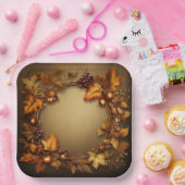 Gildete Schätze des Herbstes: Ernte des Todes Pappteller (Party)