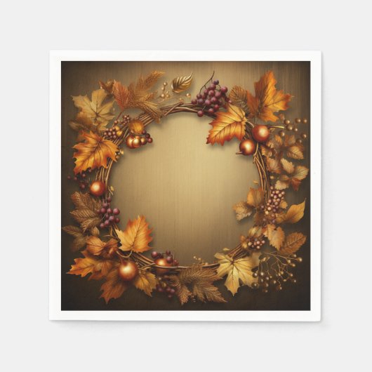 Gildete Schätze des Herbstes: Ernte des Todes Serviette (Vorderseite)