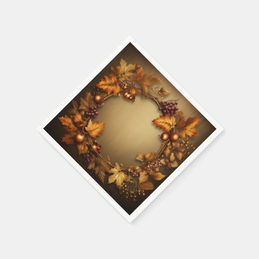 Gildete Schätze des Herbstes: Ernte des Todes Serviette (Ecke)