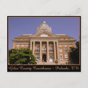 Giles Landkreis Courthouse - Pulaski, TN Postkarte