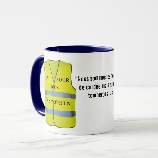 Gilet jaune Tasse (Vorderseite Links)