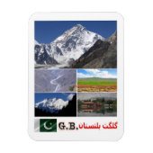 Gilgit-Baltistan - Mosaik - Pakistan - Magnet (Vertikal)