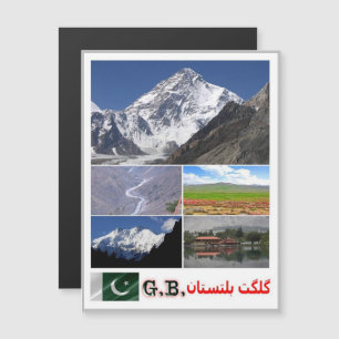 Gilgit-Baltistan - Mosaik - Pakistan - Magnetkarte