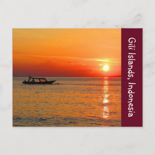 gili indonesischer Sonnenaufgang Postkarte