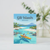 Gili-Inseln Indonesien Postkarte (Stehend Vorderseite)