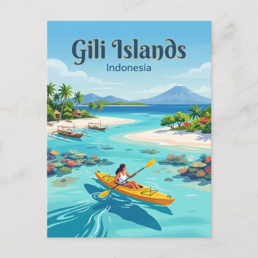 Gili-Inseln Indonesien Postkarte (Vorderseite)