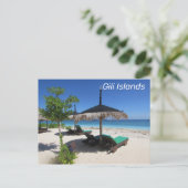 Gili Islands Beach Indonesien Postkarte (Stehend Vorderseite)