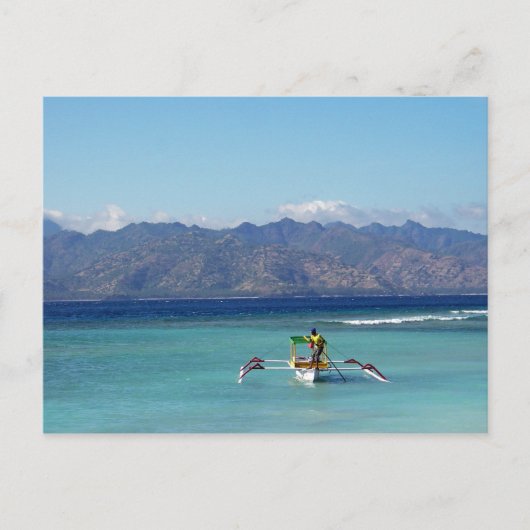 Gili Islands Boat Postcard Postkarte (Vorderseite)